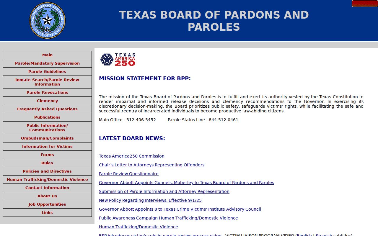 Stephens County criminal history Texas parole authority