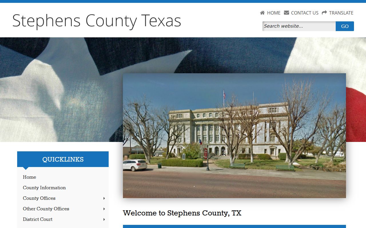 Stephens County criminal history courthouse records building