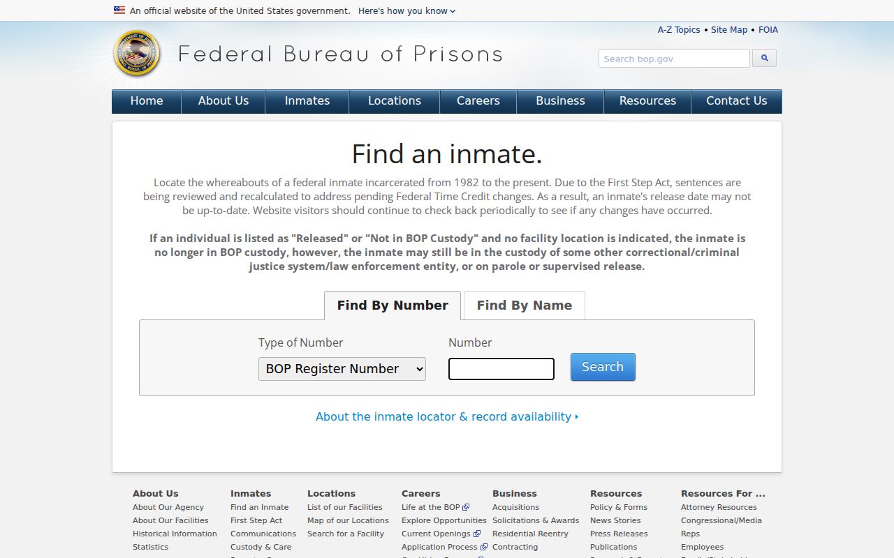 Stephens County criminal history federal prisoner locator